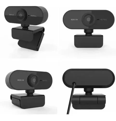 Webcam 1080p Full Hd Câmera Computador Microfone W18 Preto