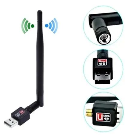 Antena Wifi Usb Longo Alcance Pc Notebook Adaptador Wireless