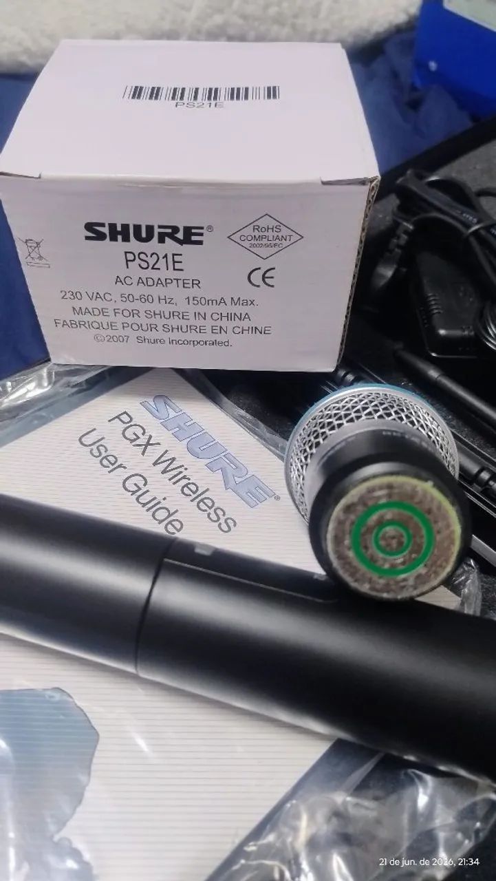 Sistema de microfone sem fio Shure pgx24 Beta 58A - Foto 4