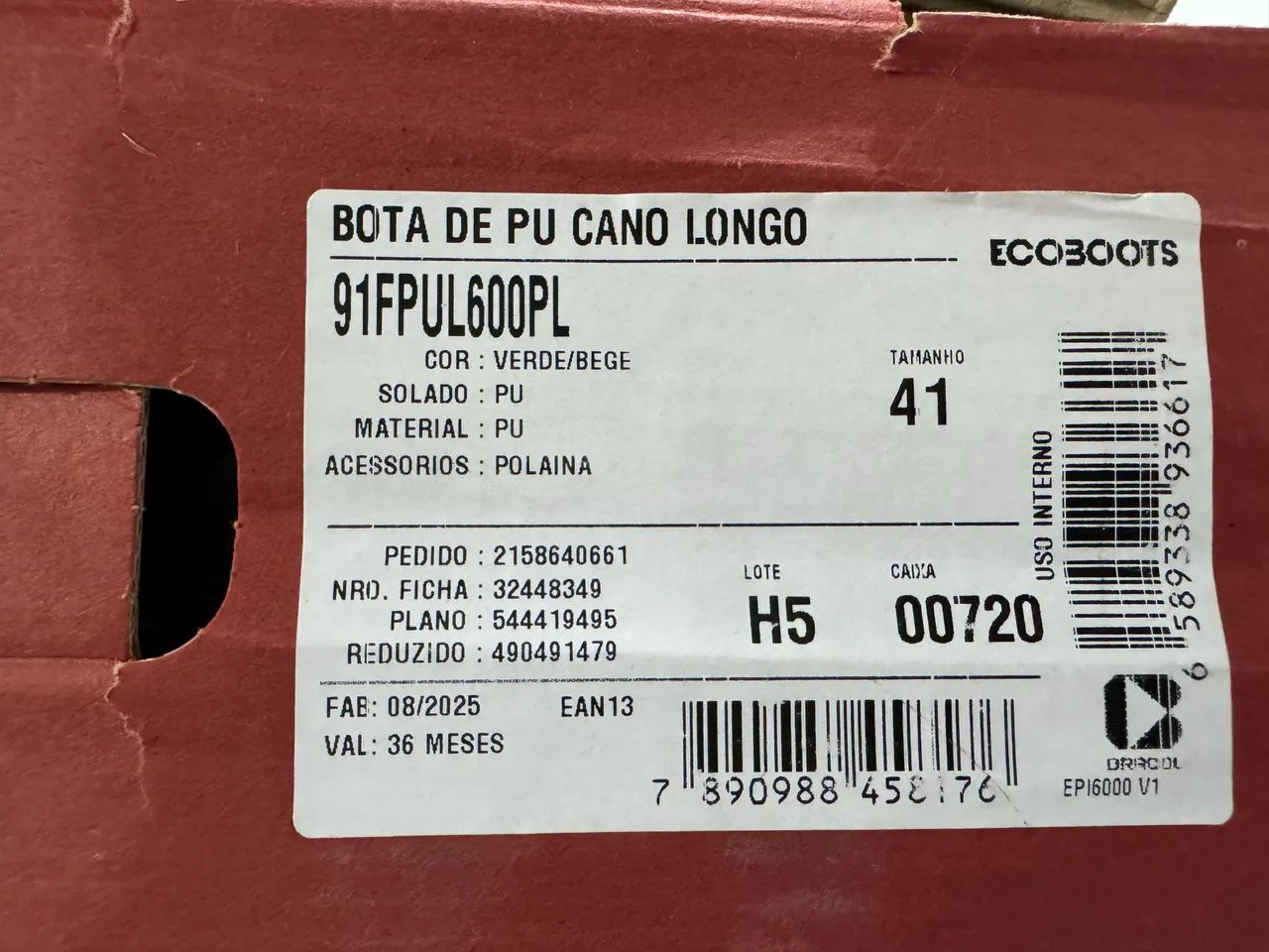 Bota Ecoboots Cano Longo Bracol N41 - Foto 3