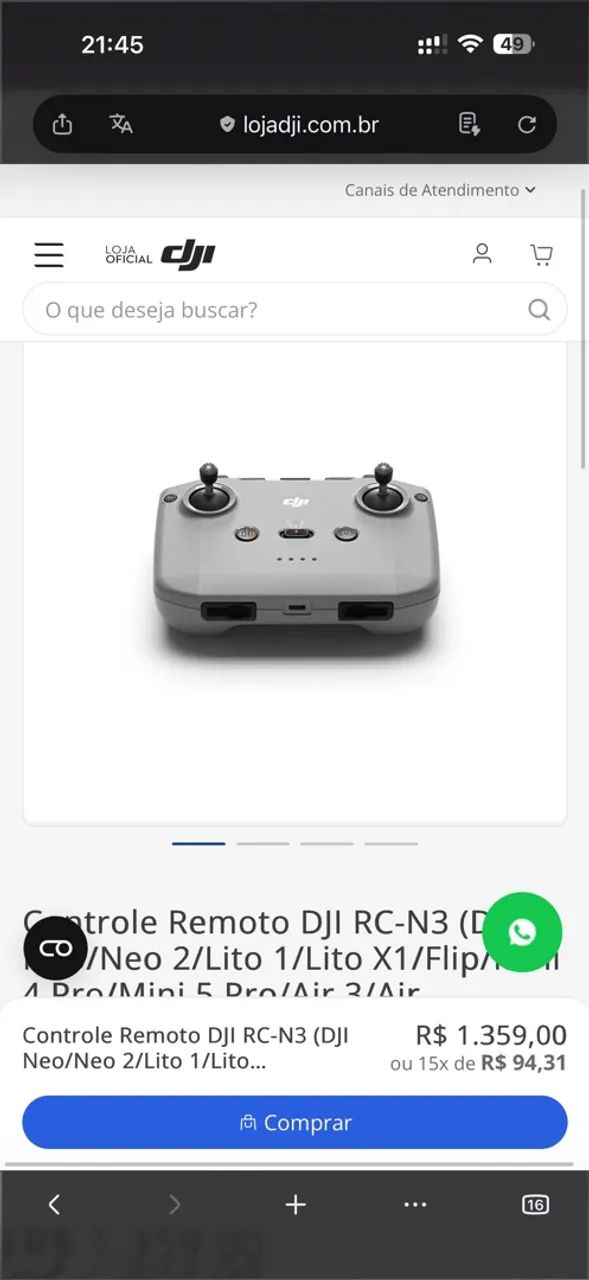Dji mini 5 pro (defeito) - Foto 4