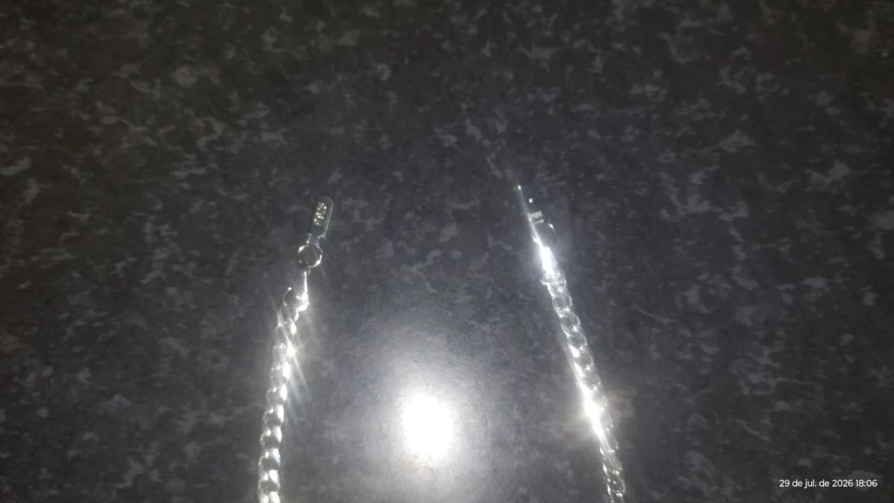 Pulseira de malha Grumet, prata 925.