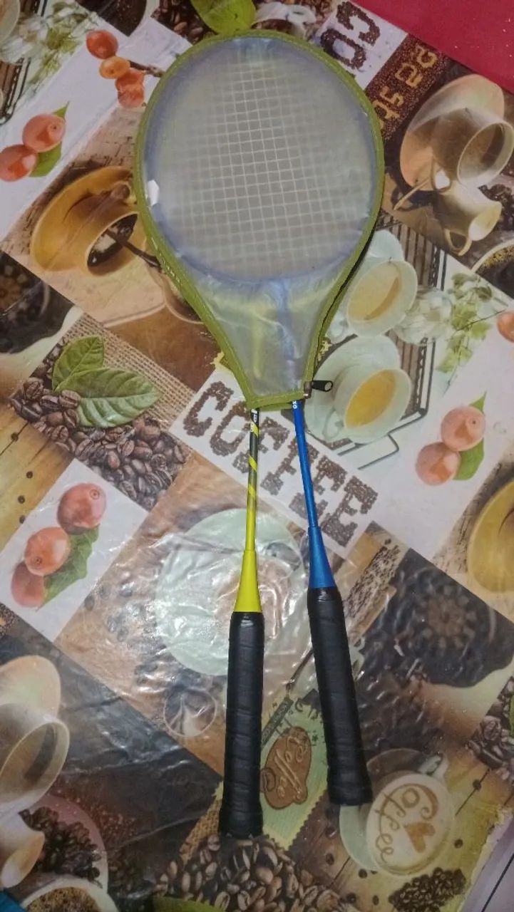Raquetes de Badminton Br130 Ad Perfly Azul e Verde - Foto 2