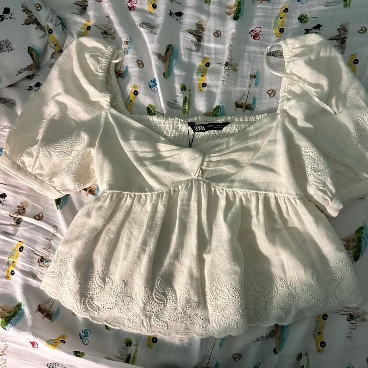 Blusa bata Zara coquette tamanho P  - Foto 2