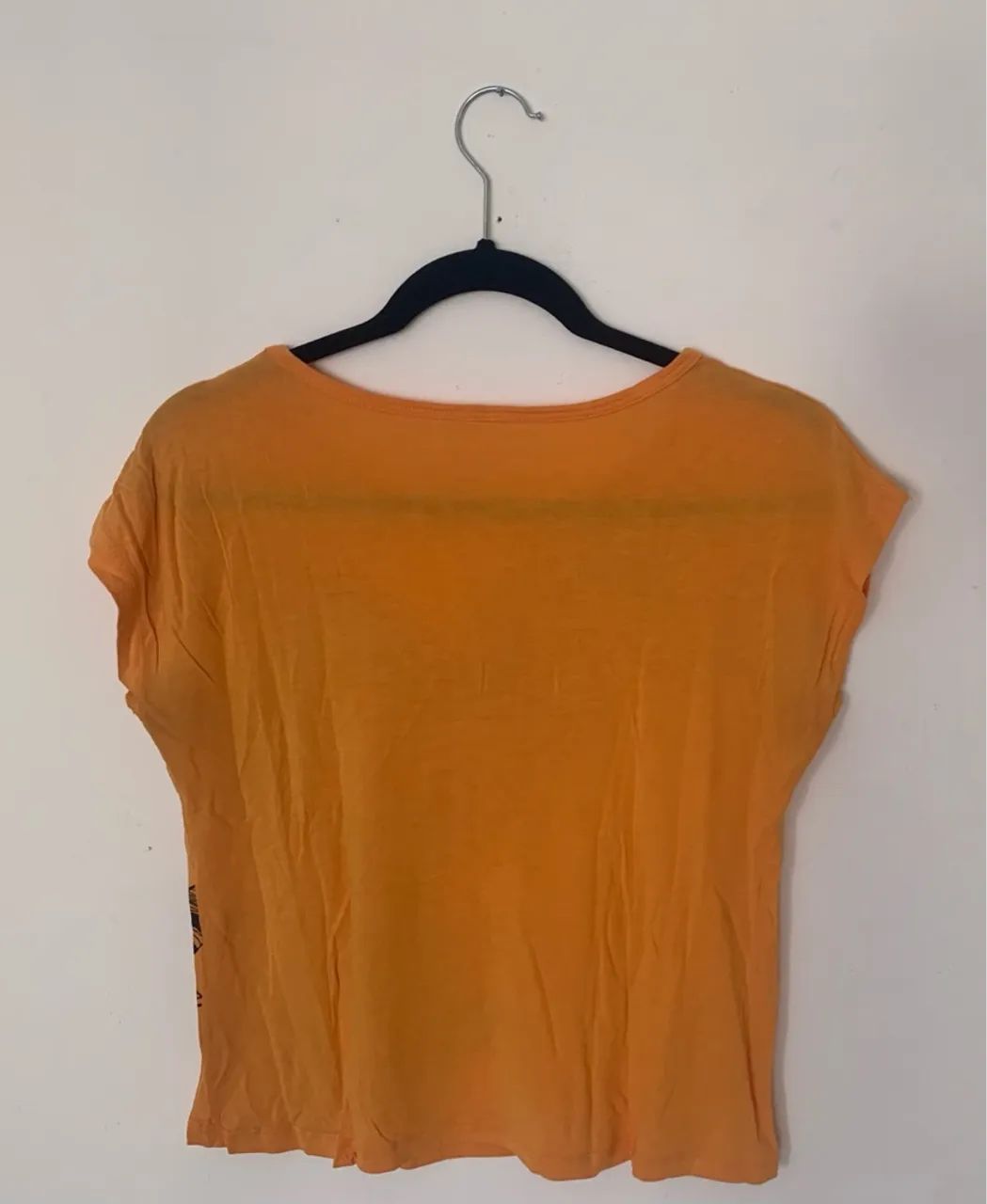 Blusa feminina laranja M, malha viscose. - Foto 2