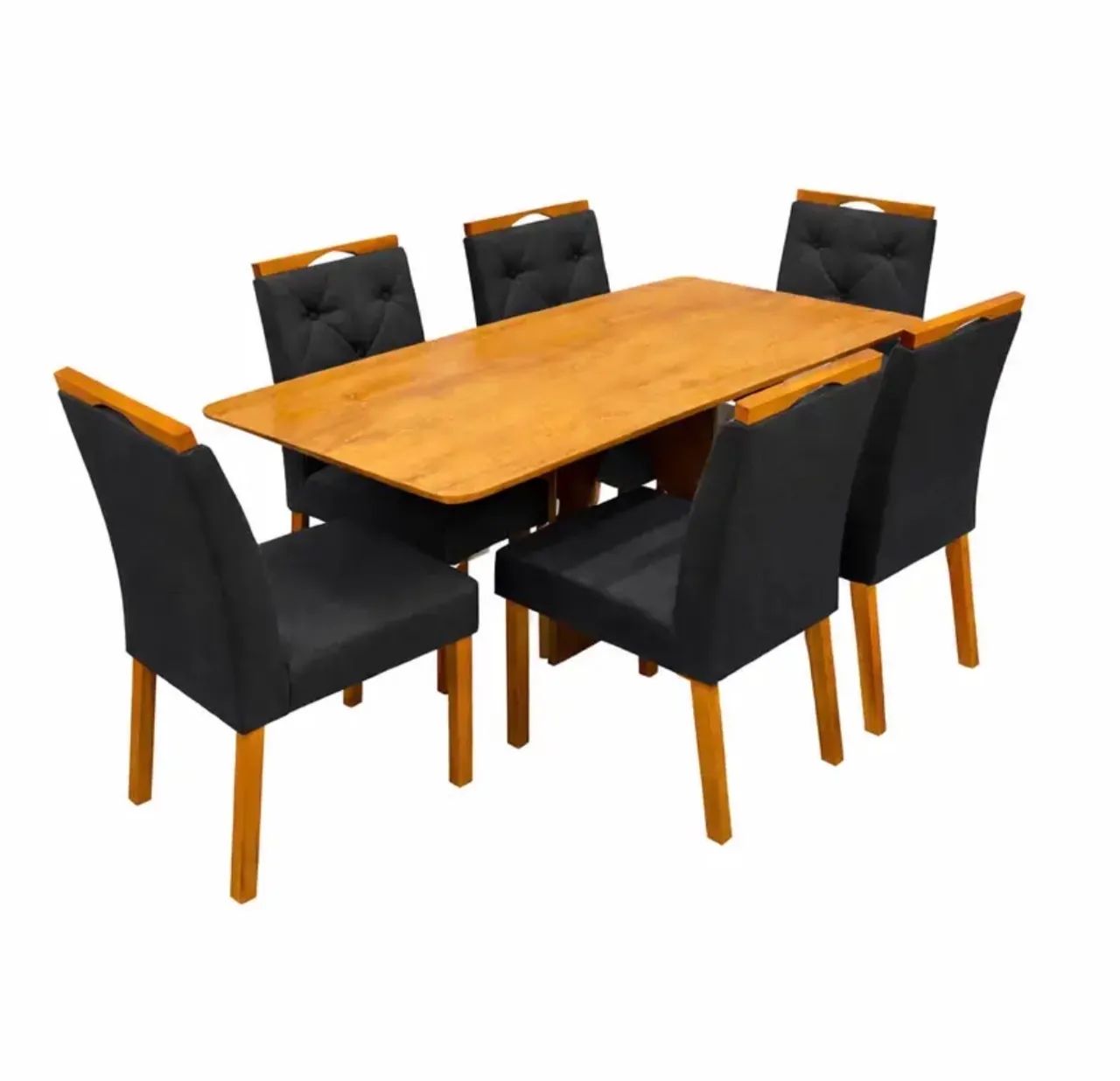Mesa Jantar 160x80cm Sem Vidro e 6 Cadeiras Jasmim p87 - Foto 4
