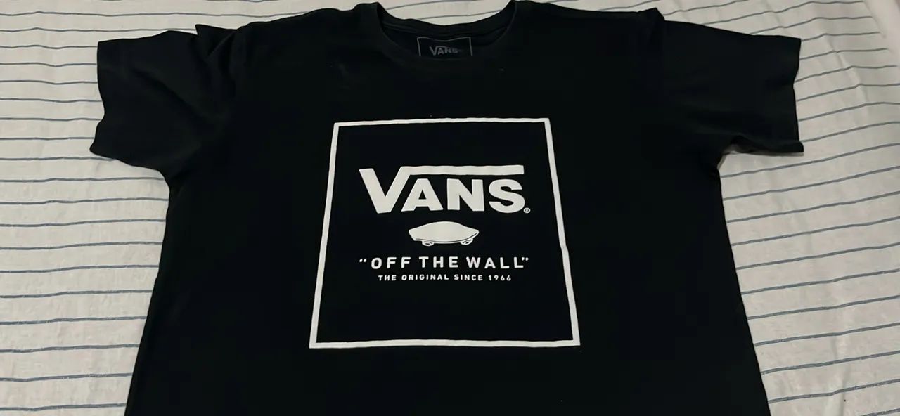 Camiseta Vans  Off The Wall - Preta -  M - Foto 3