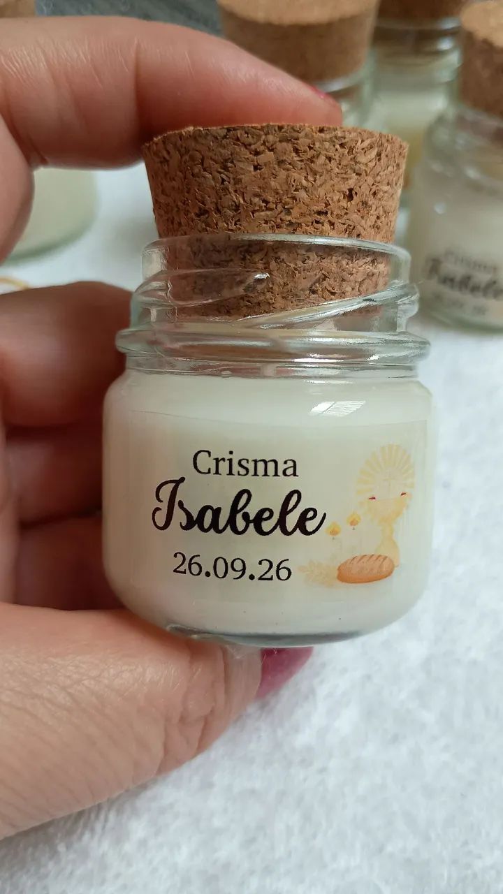 Lembrancinha de Crisma Personalizada - Mini Vela Aromática - Foto 2