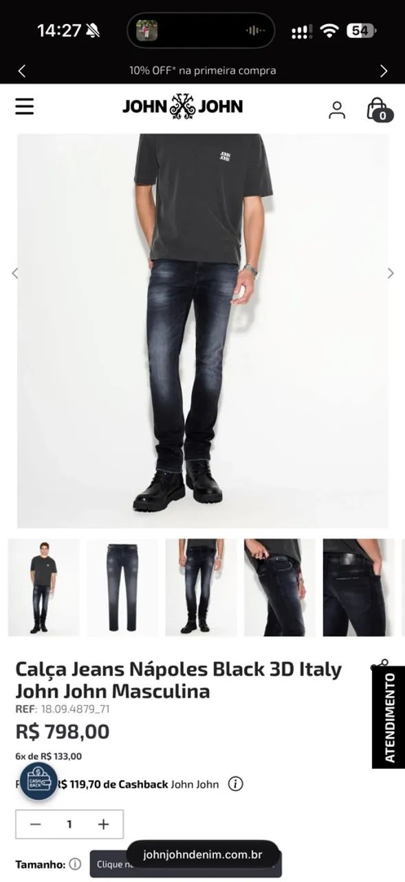 Calça Jeans Nápoles Black - JOHN JOHN