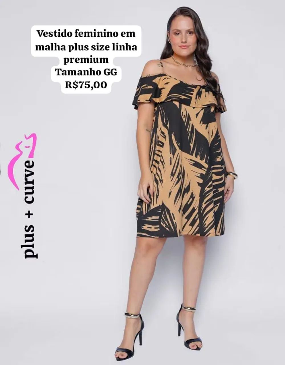 Vestido plus size tamanho GG em malha 