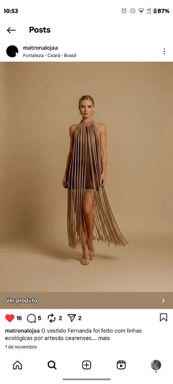 Vestido de crochê novo