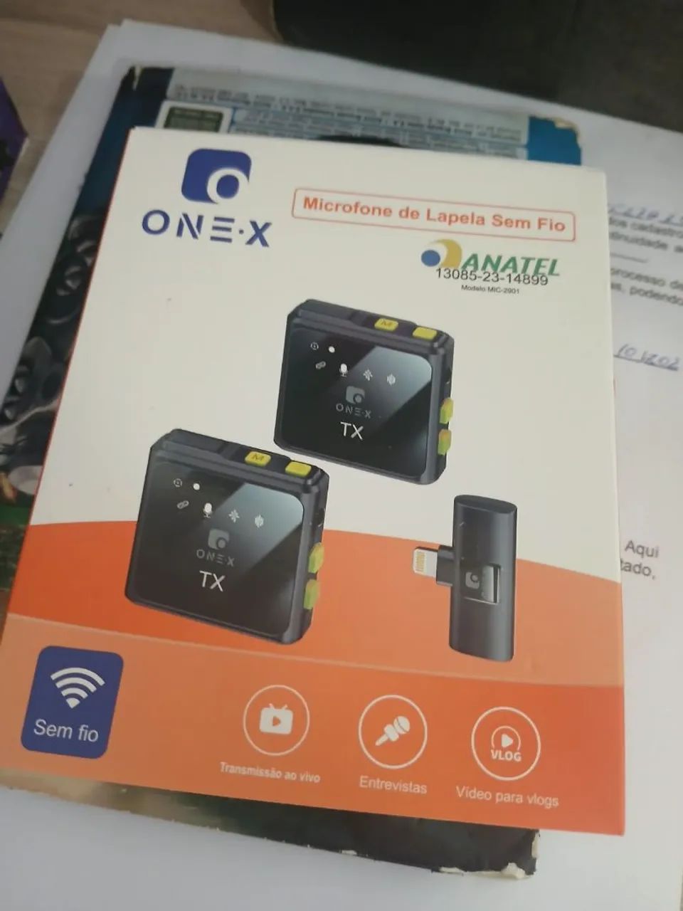 Microfone de la pela sem fiu 