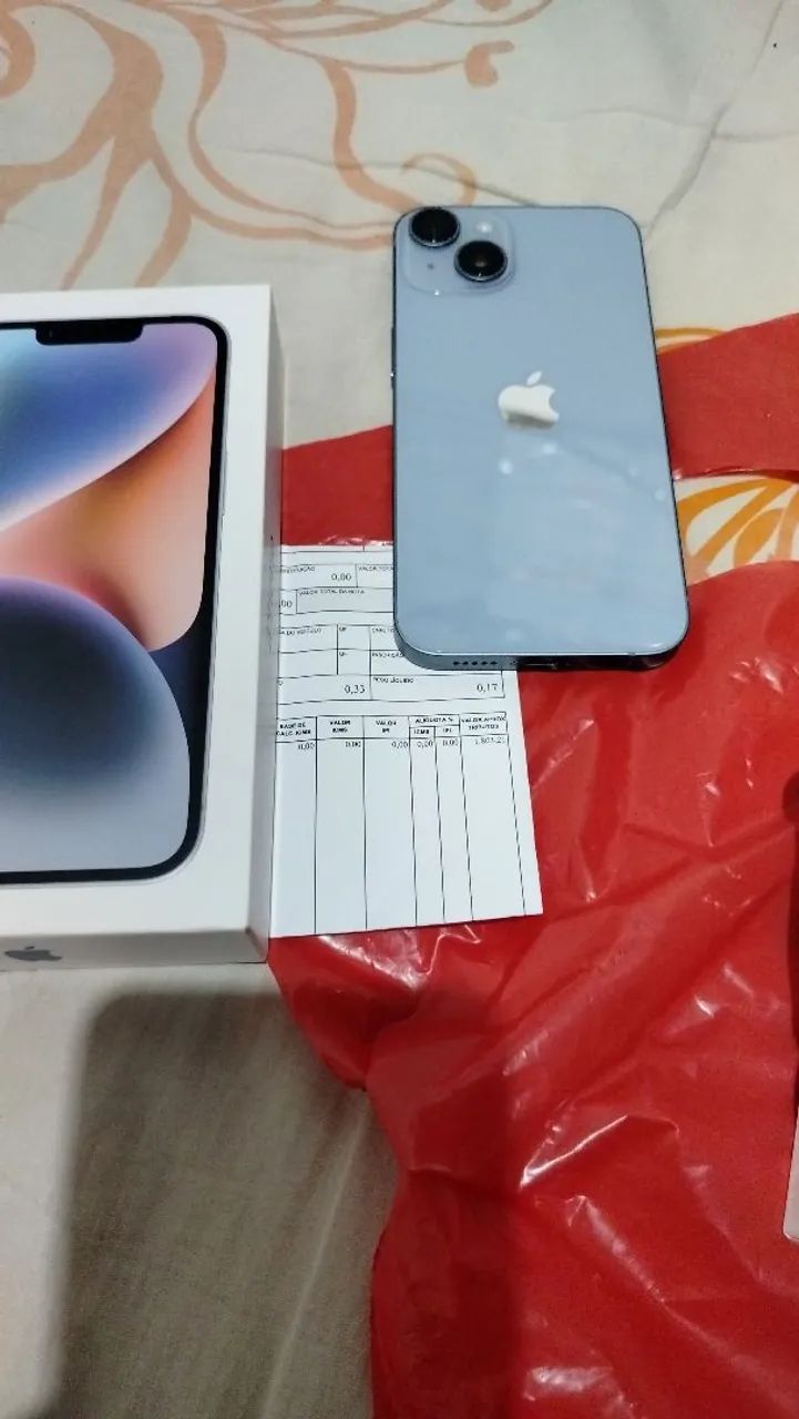 iPhone 14 novo com nota 2.450,00