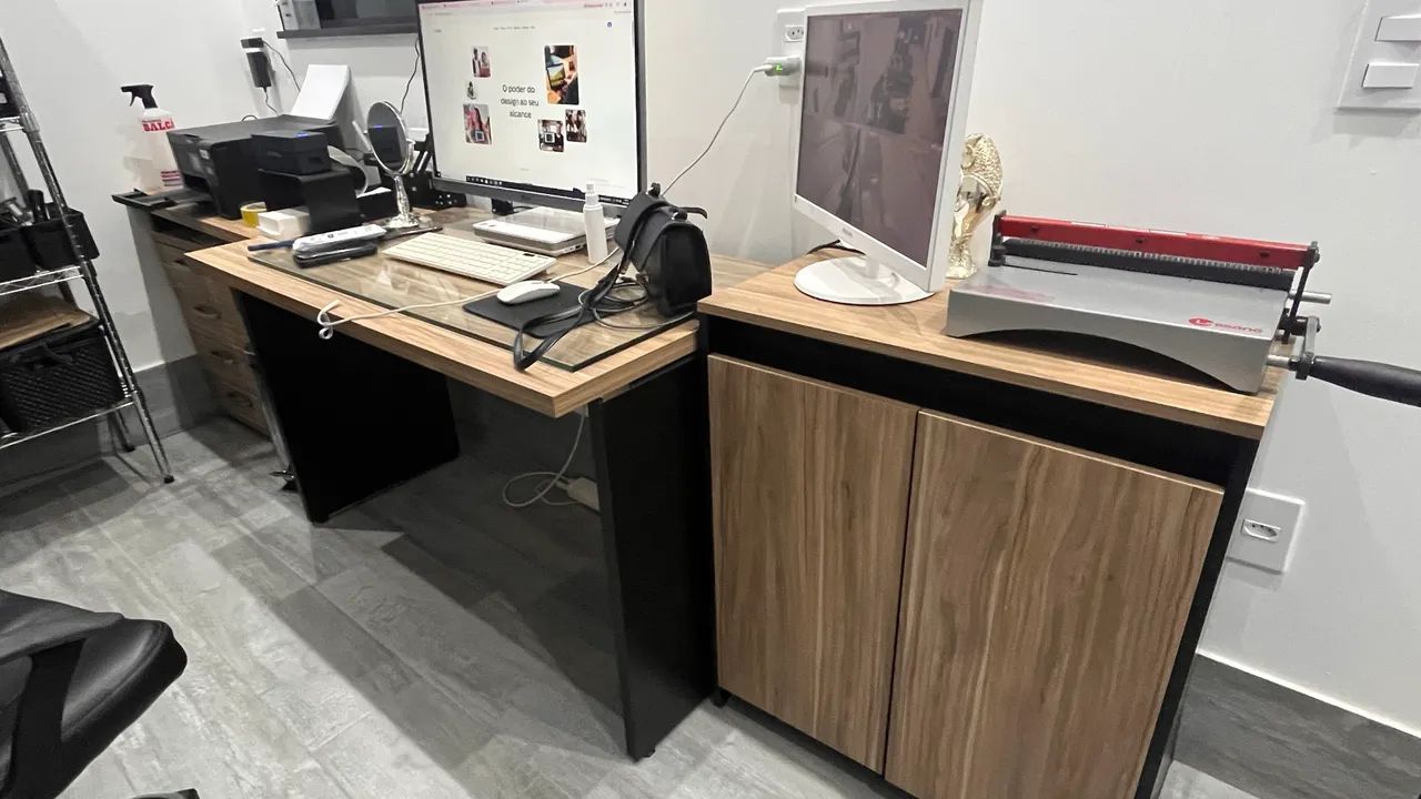 Mesa escrivaninha em L ou reta  - Foto 2
