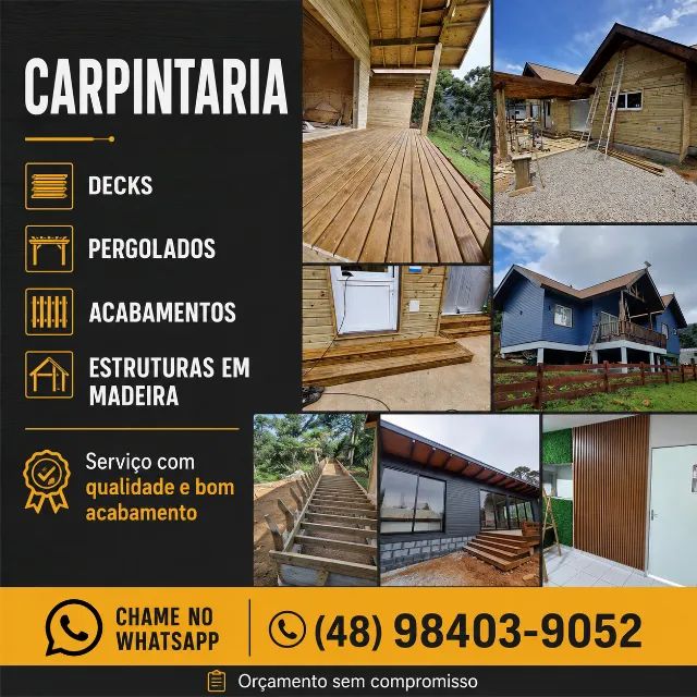 Carpintaria | Decks, Pergolados e Estruturas em Madeira