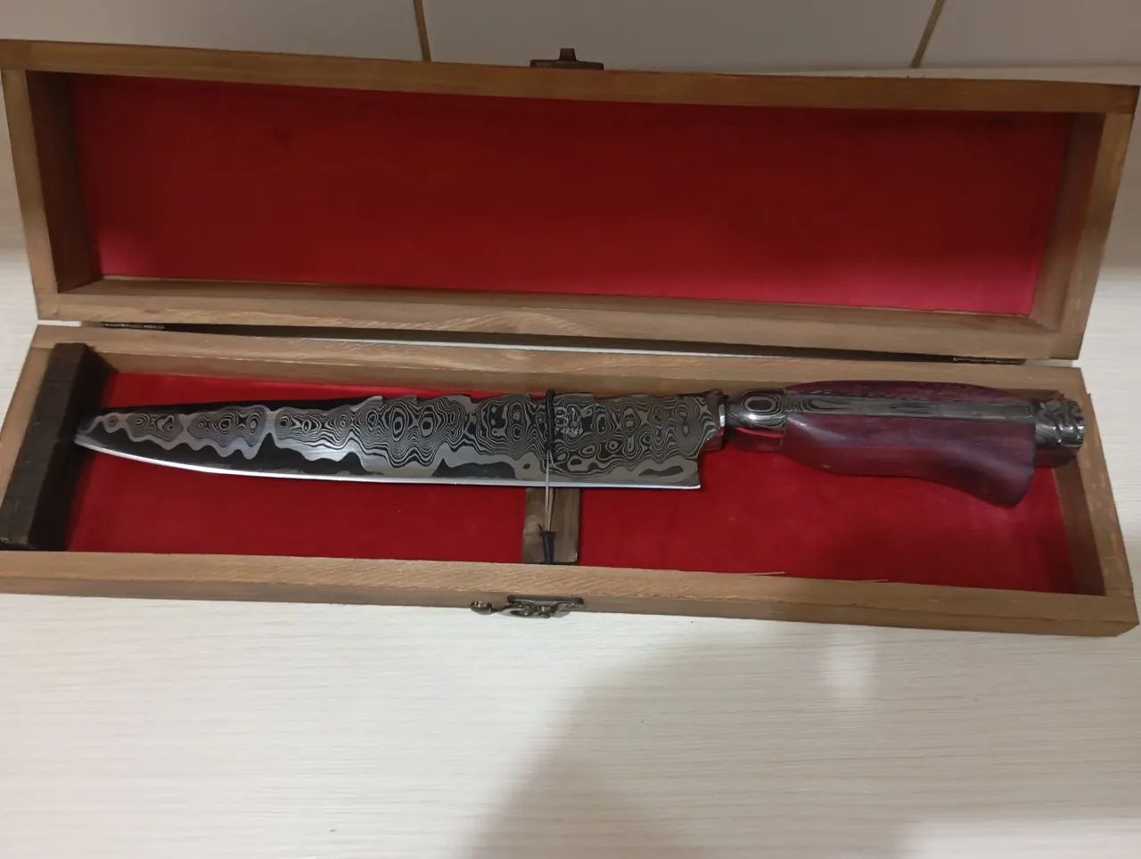 Faca, aço damasco  - Foto 4