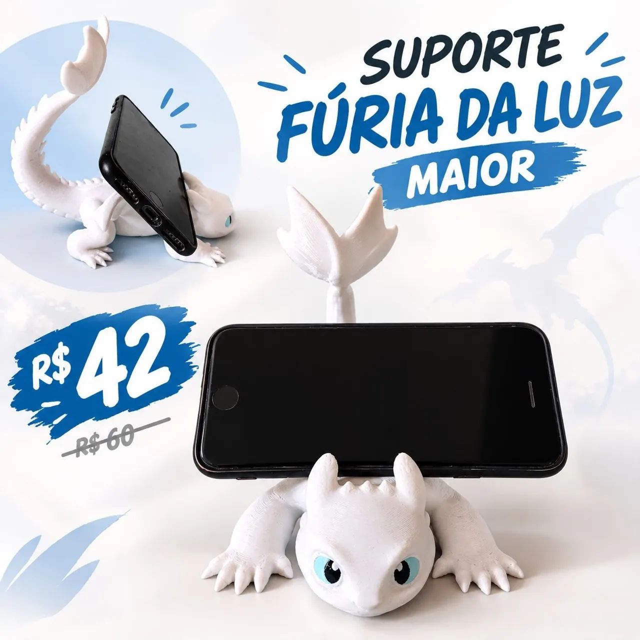Suporte para celular, Fúria da Luz. Maior.