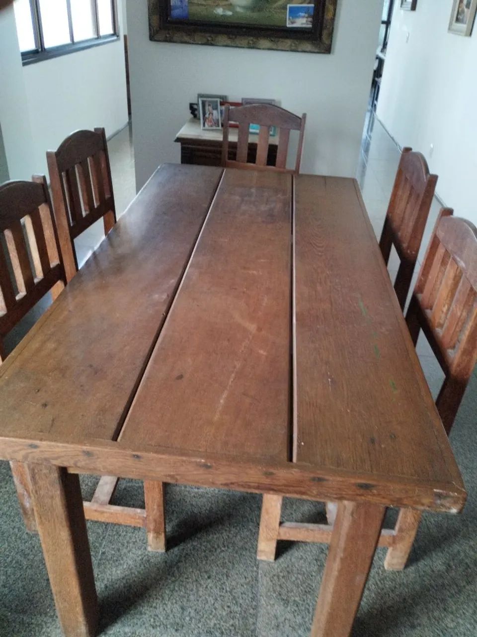 Mesa em angelim e 6 cadeiras  - Foto 3