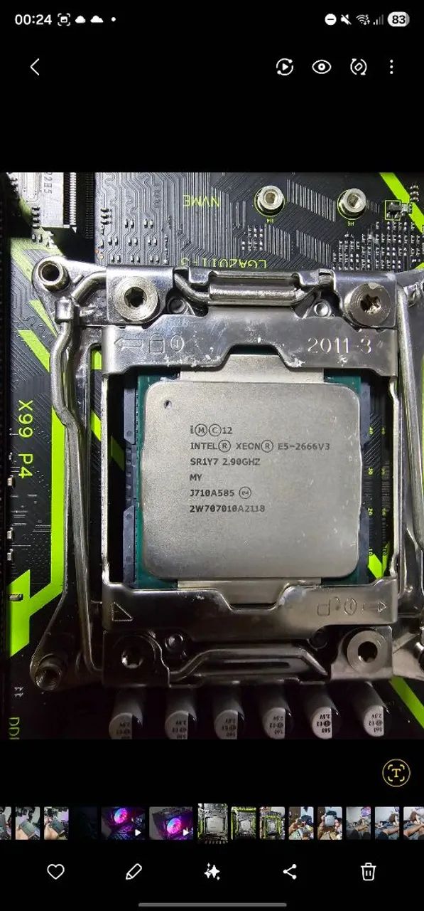 Kit Xeon E5-2666 V3 + Placa-Mãe X99 QD4 + Cooler - Foto 3