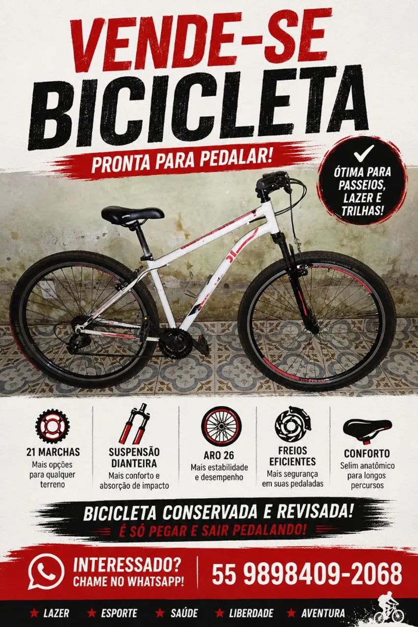 Bicicleta aro 26 completa 