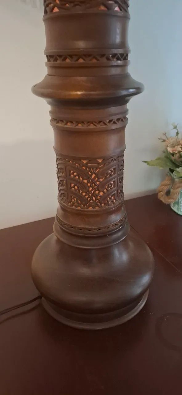 Lustre madeira antigo - Foto 2