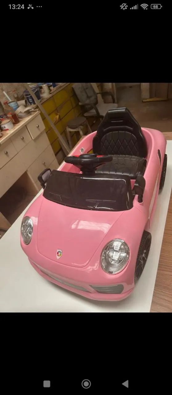 Carrinho elétrico rosa - Foto 4