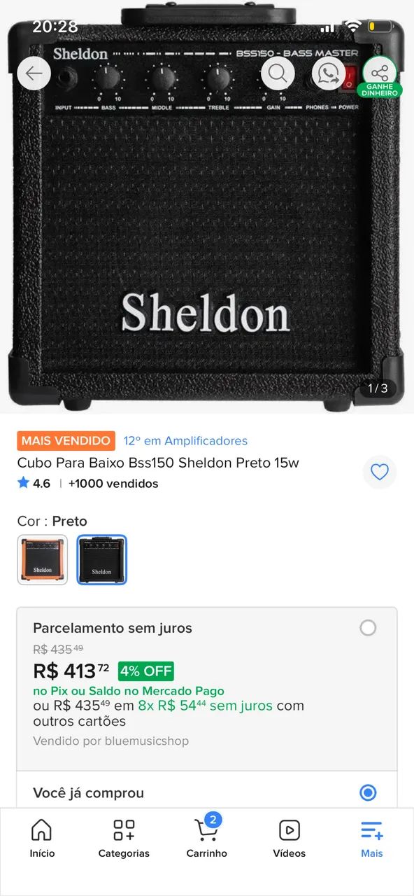 Cubo para baixo (amplificador) - Foto 2