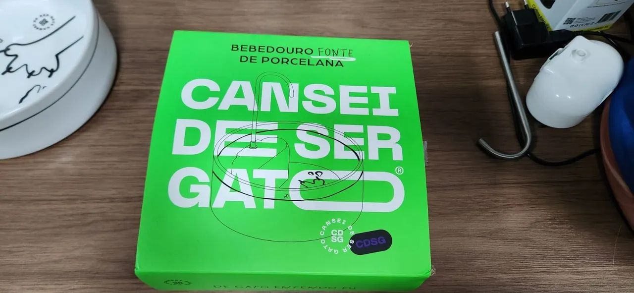 Bebedouro fonte de água para gatos de porcelana