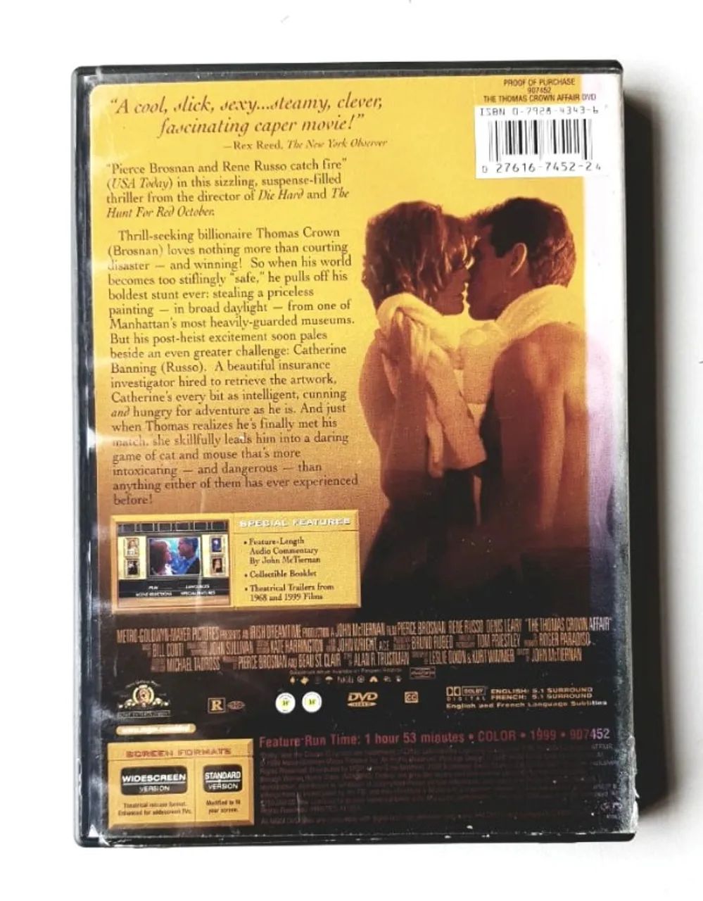 Dvd Importado Original - The Thomas Crown Affair (Pierce Brosnan) - 1999 - Usado  - Foto 2