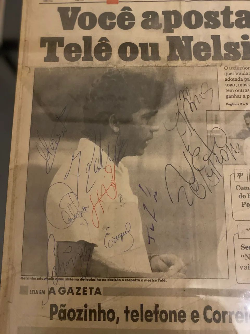 Quadro Corinthians Jornal Autografado  - Foto 2