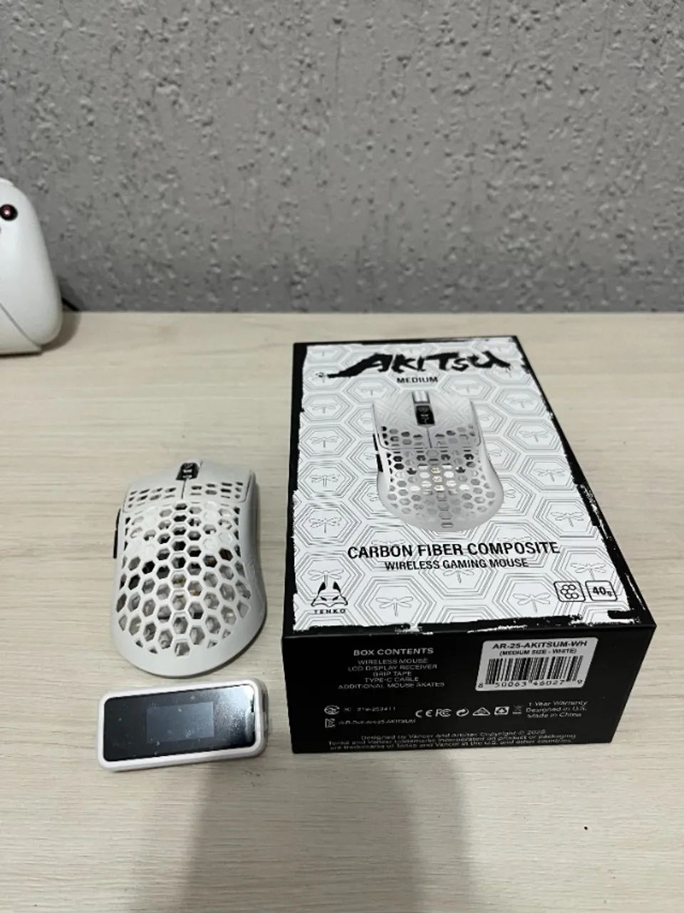 Mouse Akitsu Medium Branco