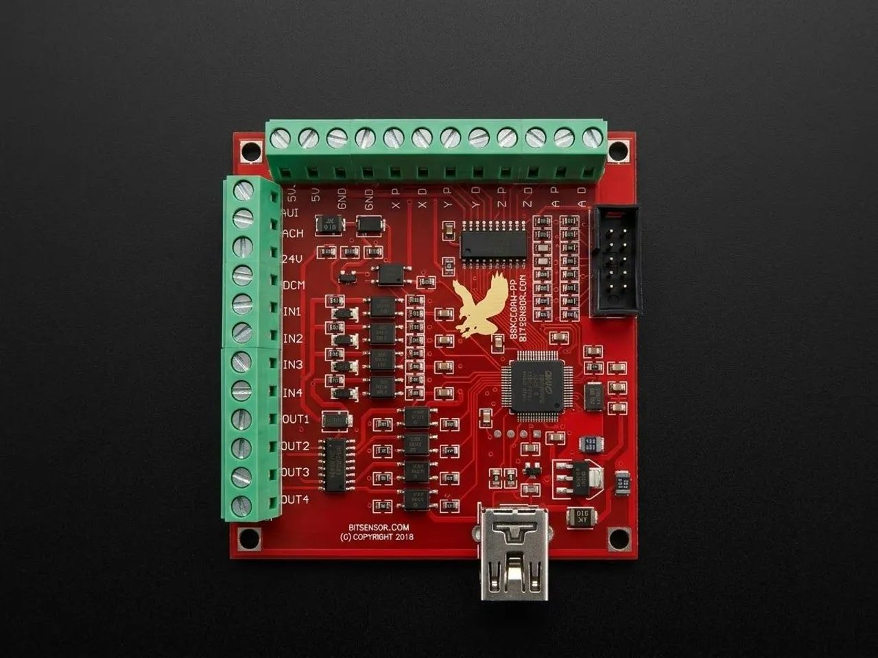 Placa Controladora CNC Mach3 USB 4 Eixos Bitsensor BSMCE04U-PP - Foto 4