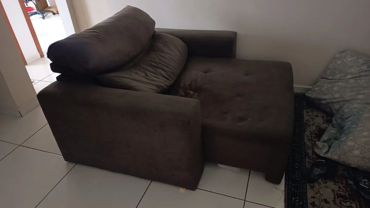 Sofá 2 lugares usado - 200 reais - Foto 2
