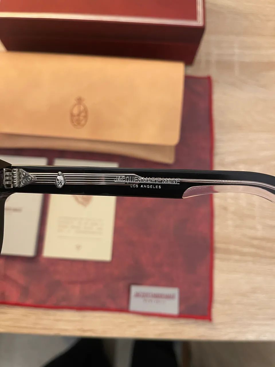 Óculos jacques marie mage original nunca usado preto com numeração  - Foto 5