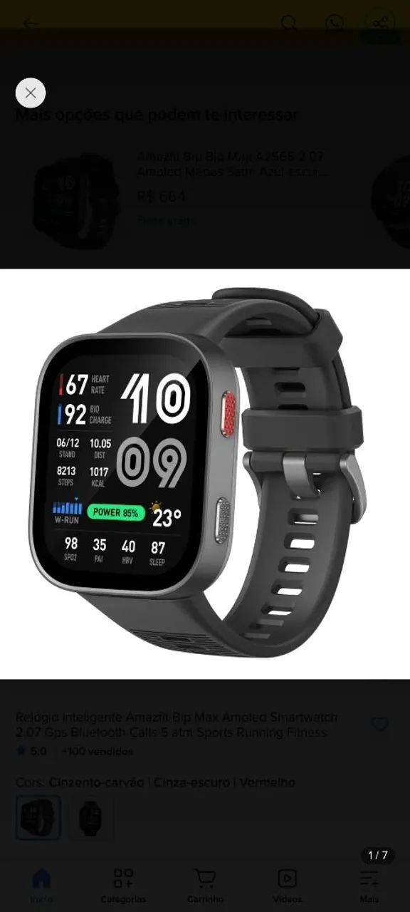 Smartwatch Amazfit Bip 6 Na Caixa!