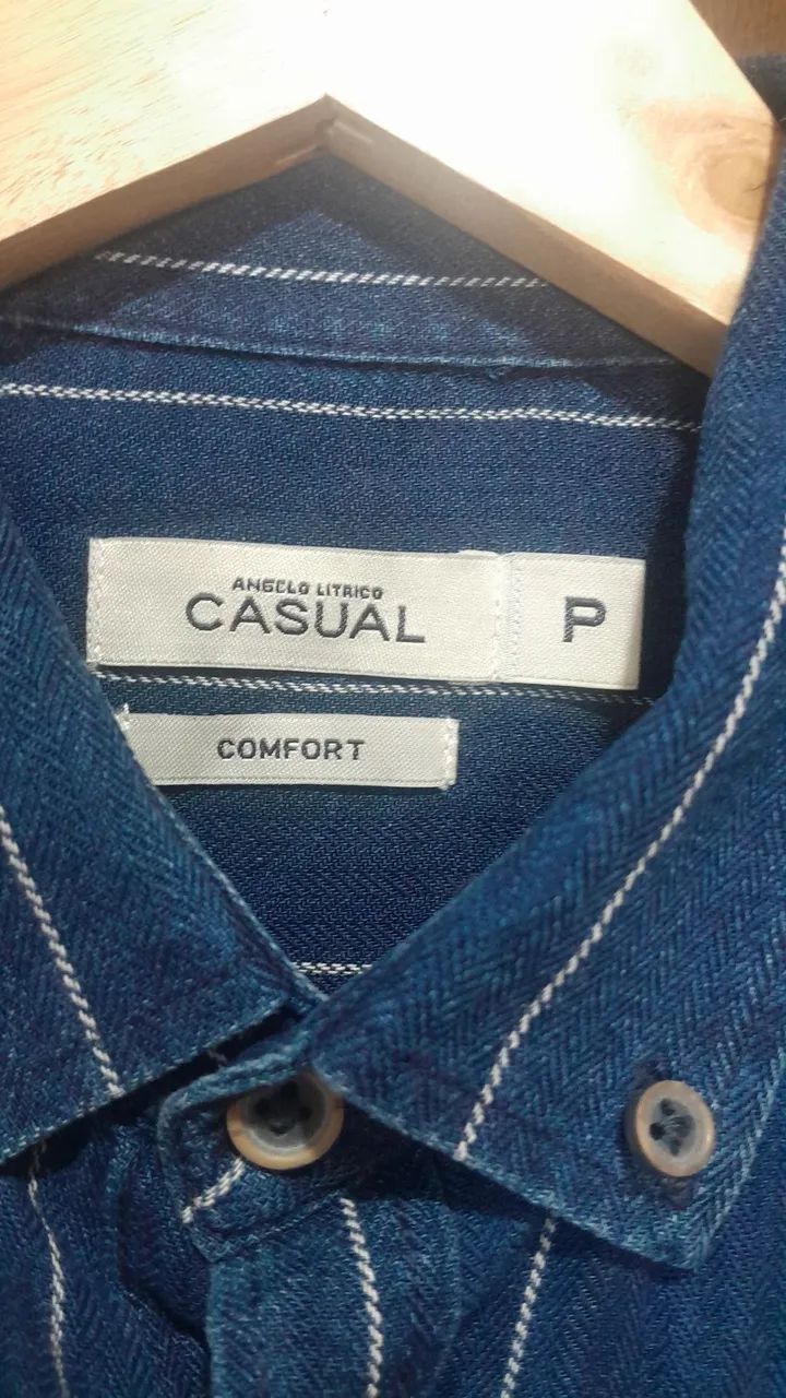 Camisa social azul royal