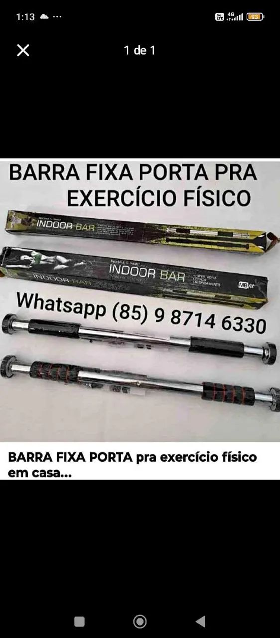 Barra reforçado porta com regulagem. Entrega grátis 