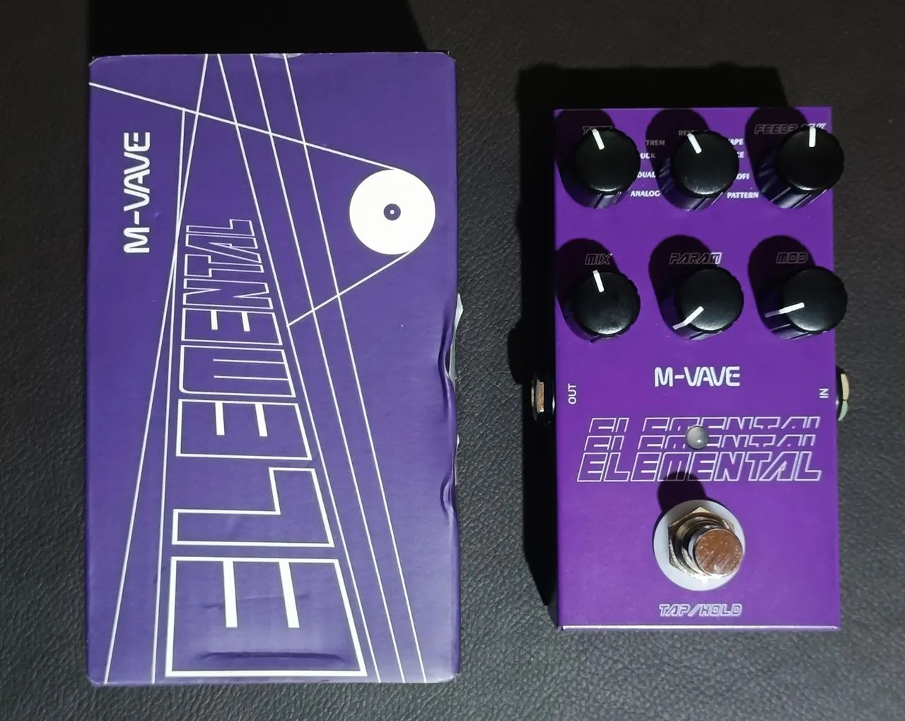Pedal delay digital M-Vave Elemental com 9 efeitos