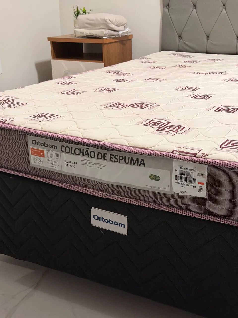 Cama box casal Ortobom com colchão D28 - Foto 3