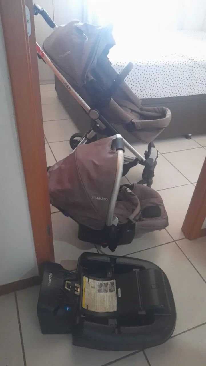 Kit Carrinho e bebê conforto kiddo - vendo separado - Foto 5
