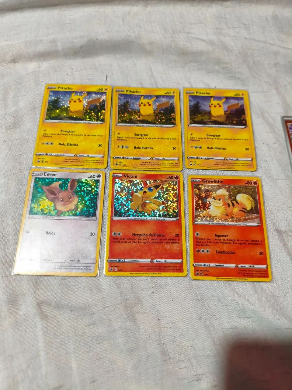 Lote com 8 cartas Pokémon TCG