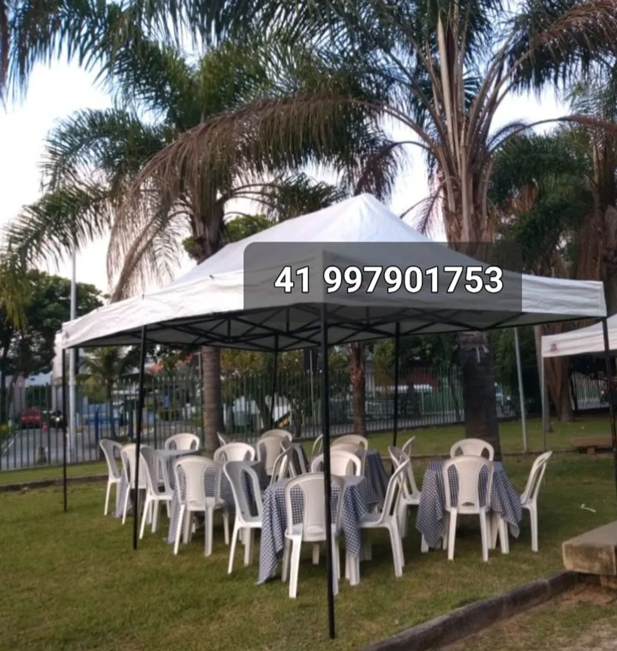 Aluguel de tendas 6x3 e 3x3 cadeiras e mesas 