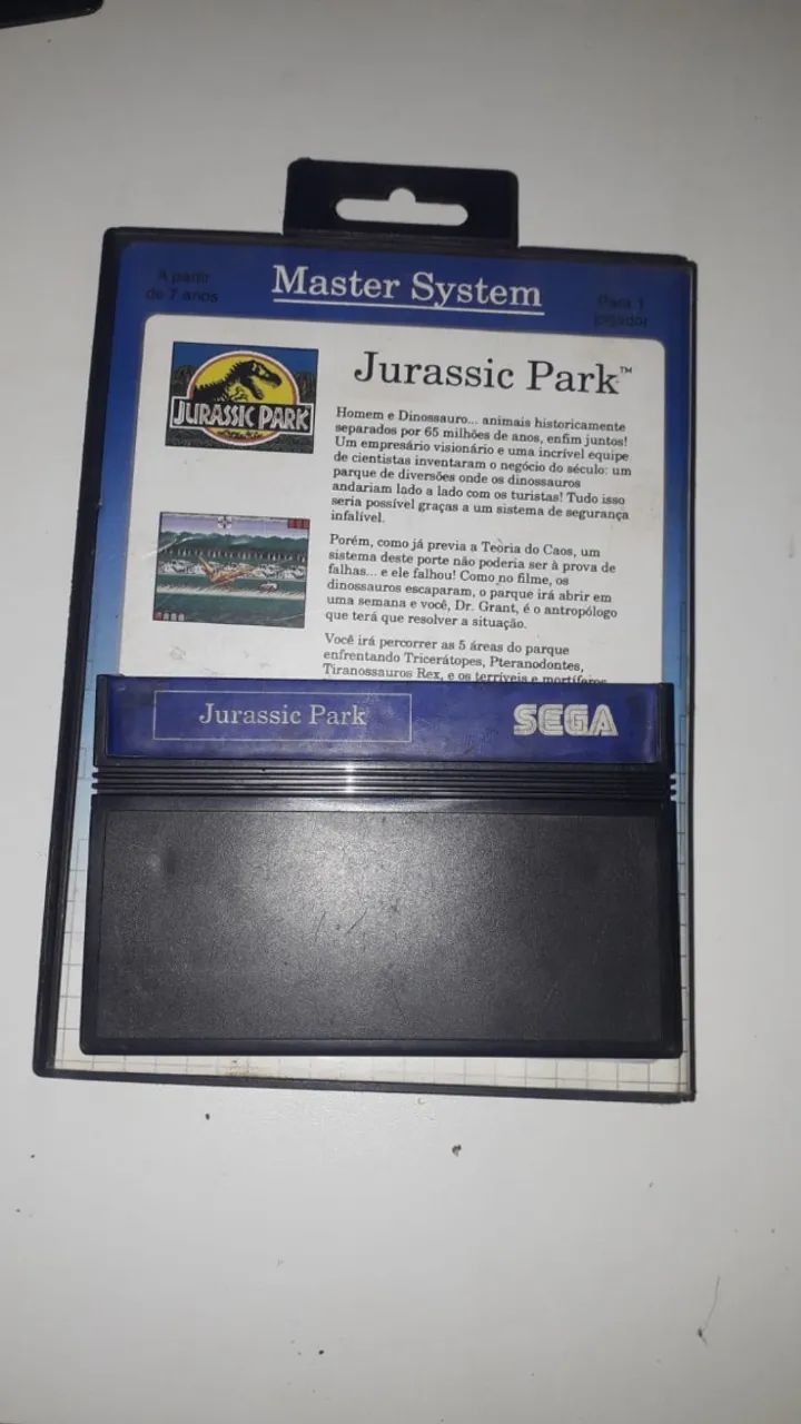 Jurassic Park Original com Caixa Master System - Foto 2