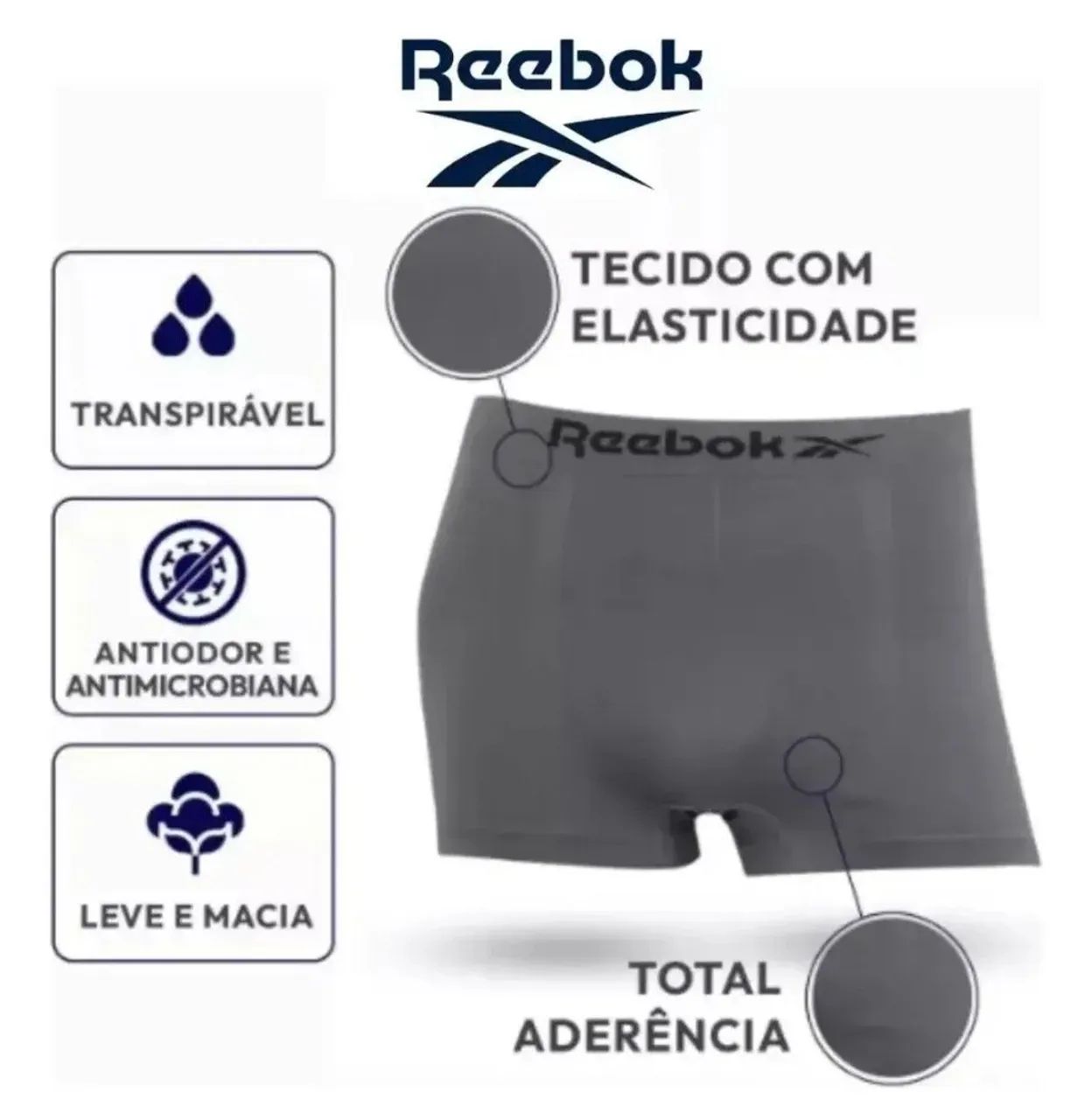 Kit 6 cuecas reebok  - Foto 5