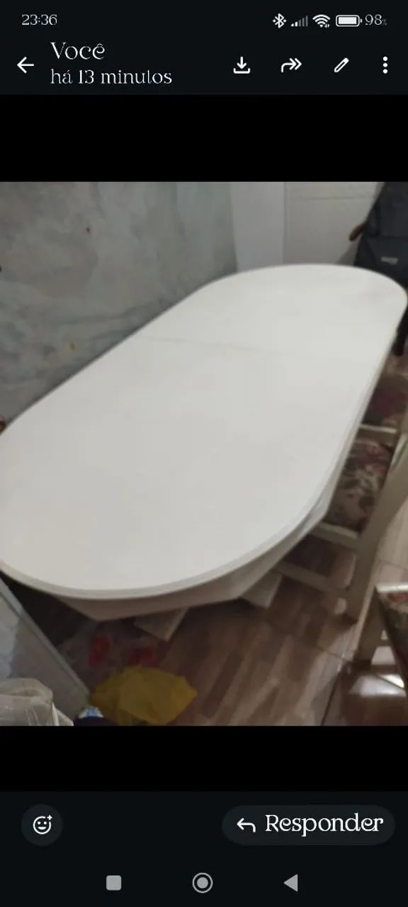Mesa de madeira maciça  - Foto 4