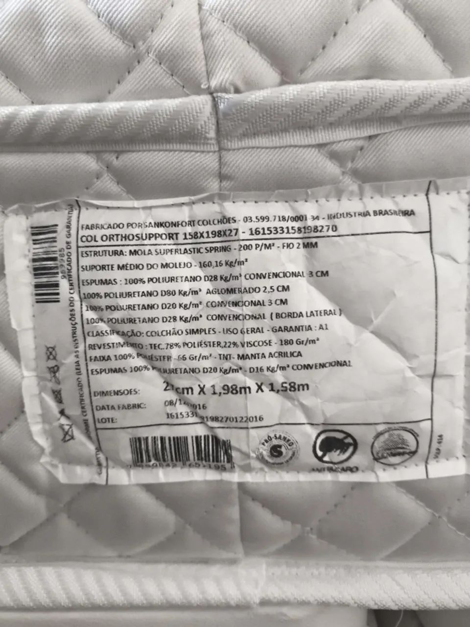 Cama Queen com Baú + Cabeceira + Colchão Sankonfort - Estado de Nova - Foto 4
