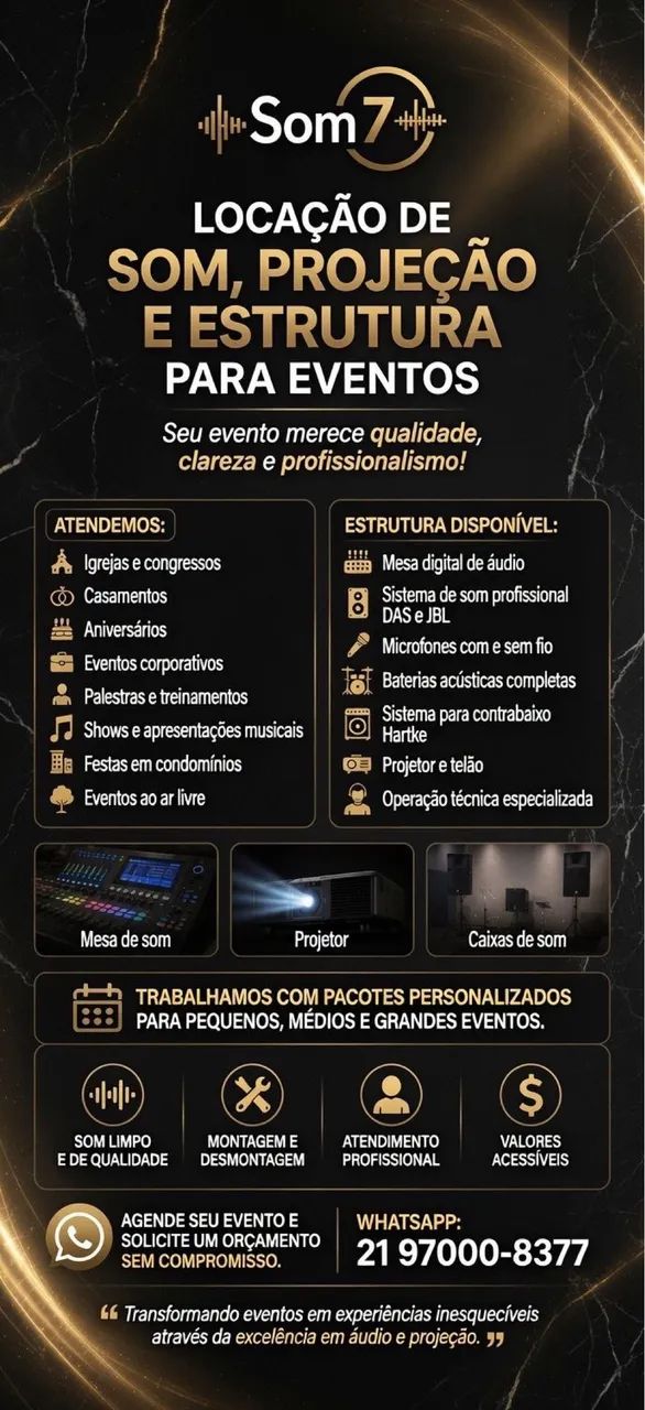? Locação de Som Profissional, Telão e Projetor para Eventos | RJ