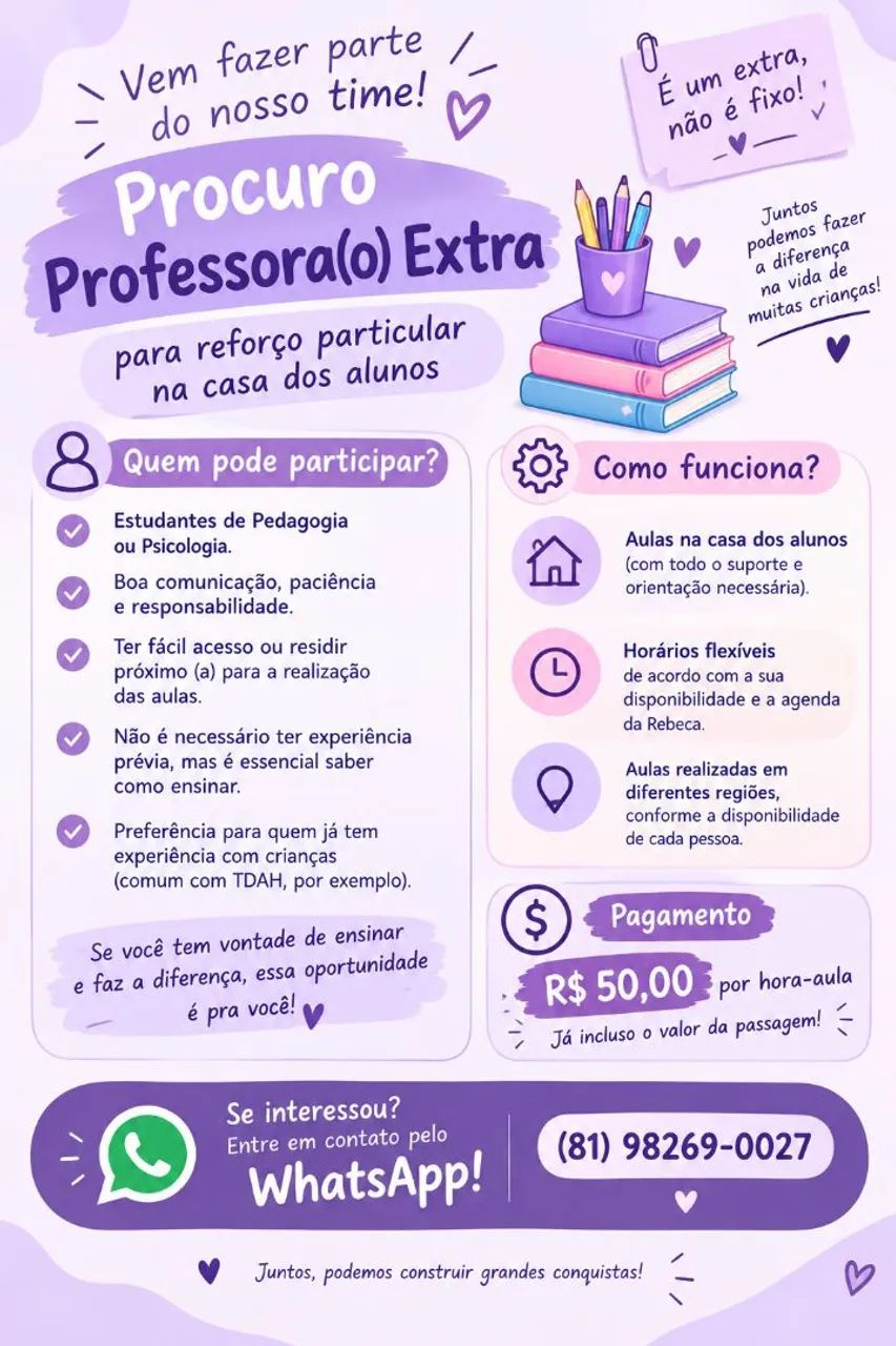 EXTRA professora particular URGENTE