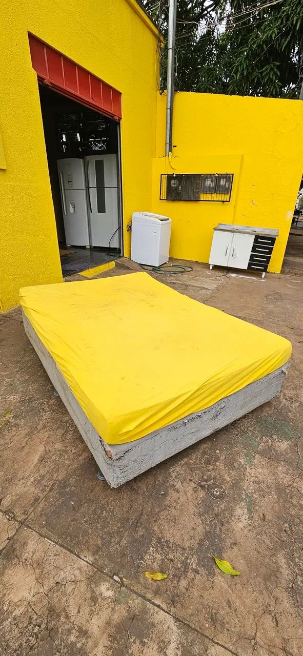 cama box casal padrão base e colchão espuma com capa ( ENTREGA GRÁTIS ) - Foto 2