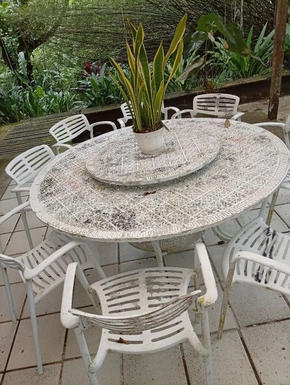 conjunto jardim ferro fundido com 8 cadeiras  - Foto 3